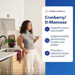 Pure Encapsulations Cranberry D-Mannose label on bottle highlighting features.