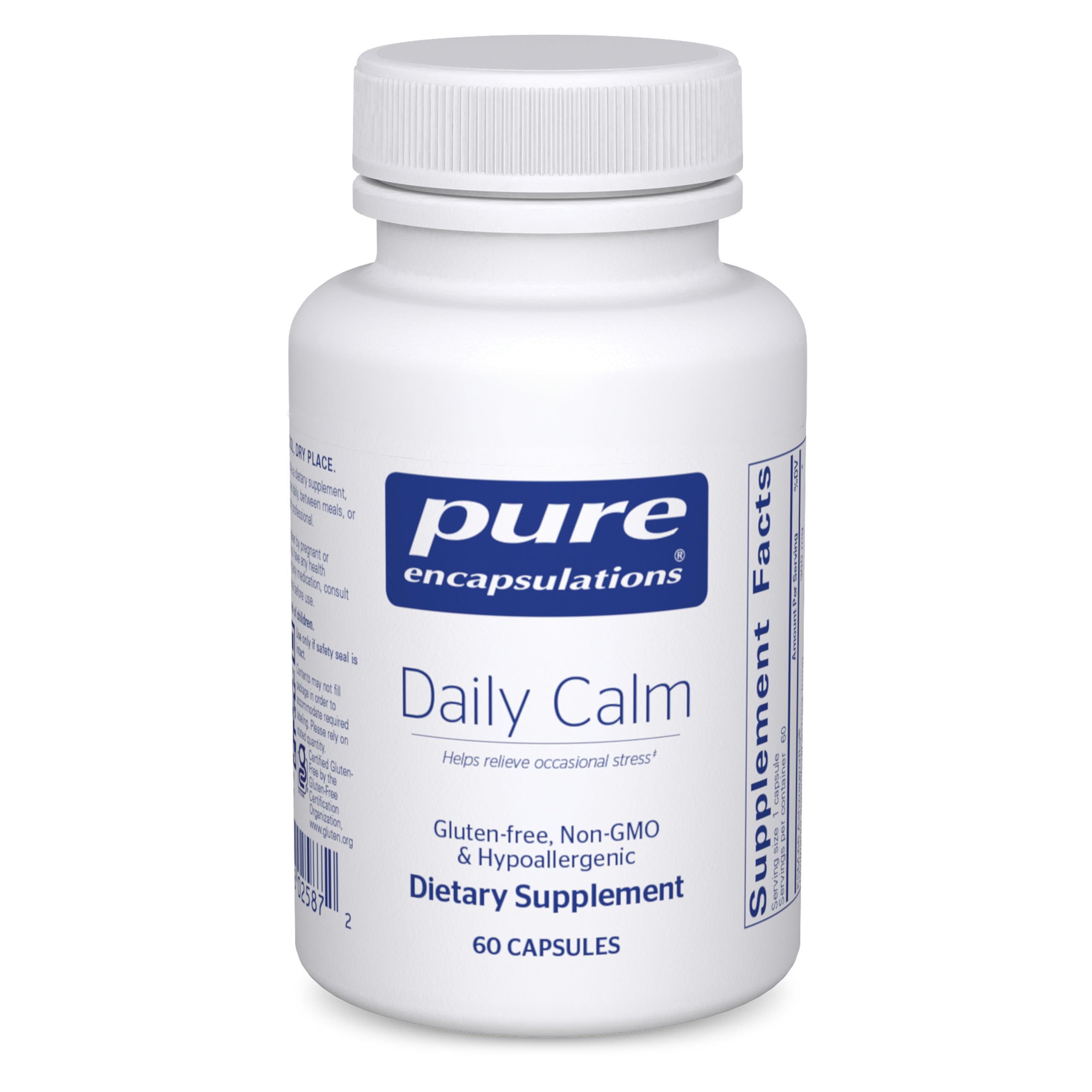 Pure Encapsulations Daily Calm bottle ready for daily stress support.