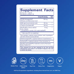 Daily Calm capsules close-up showing vegan sleep support potential.