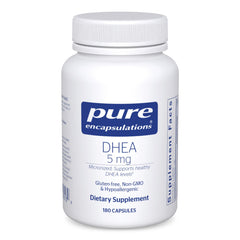 Pure Encapsulations DHEA 5 mg micronized capsules for enhanced absorption.