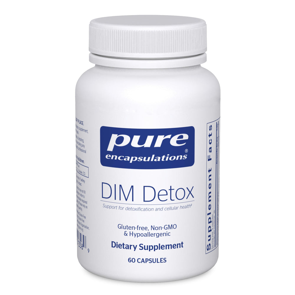 Pure Encapsulations DIM Detox bottle for detox and cellular health support.