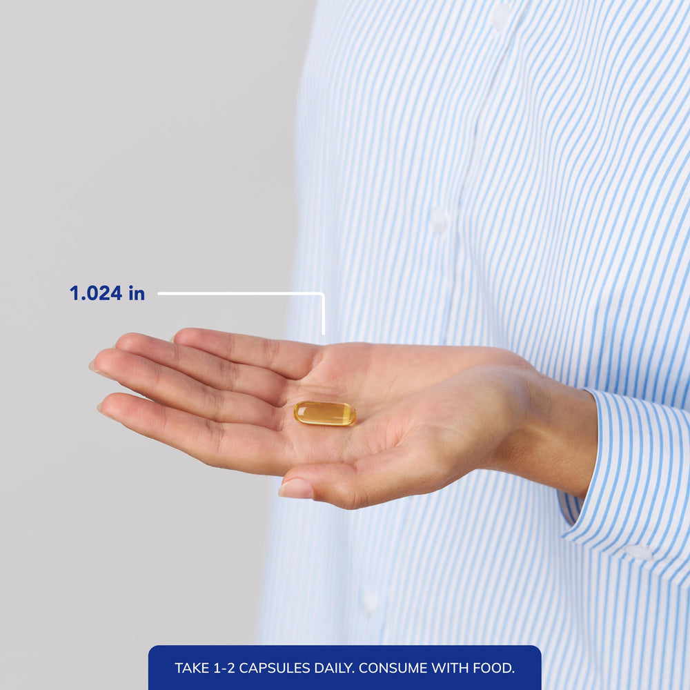 Pure Encapsulations EPA/DHA Essentials serving suggestion shows practical daily use for heart support.