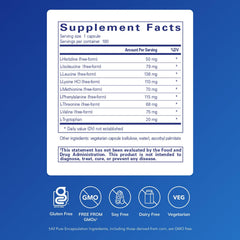 Pure Encapsulations Essential Amino Acids capsules closeup support daily muscle and brain health