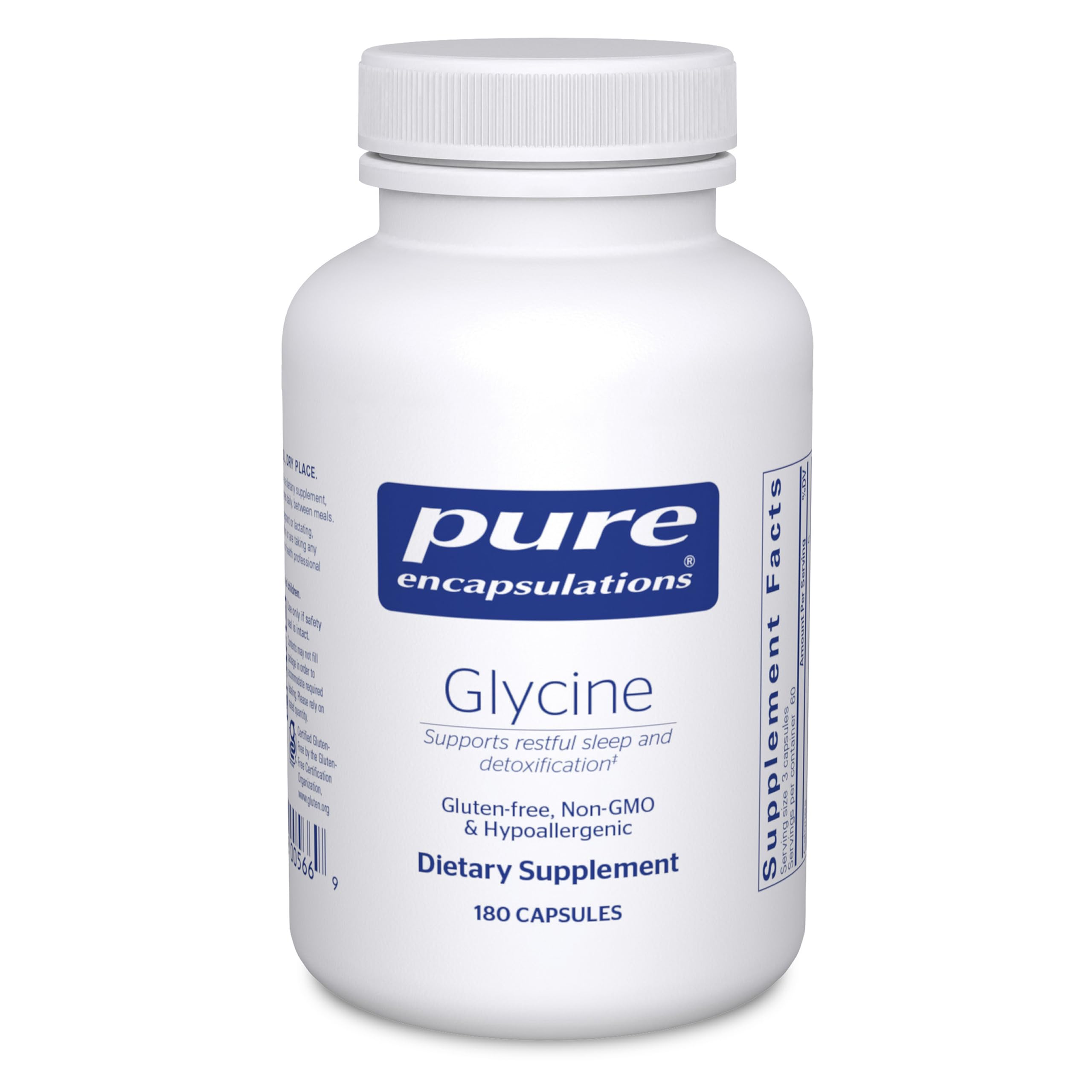 Pure Encapsulations Glycine bottle front for daily wellness support