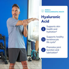 Pure Encapsulations Hyaluronic Acid label emphasizes vegan, gluten-free, non-GMO ingredients.
