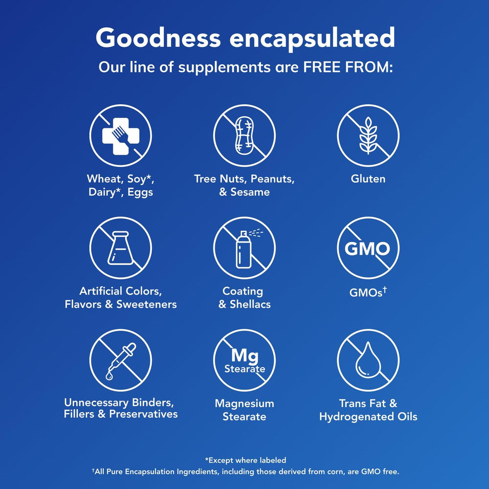 Pure Encapsulations Inositol Complex bottle with glass suggesting daily routine support