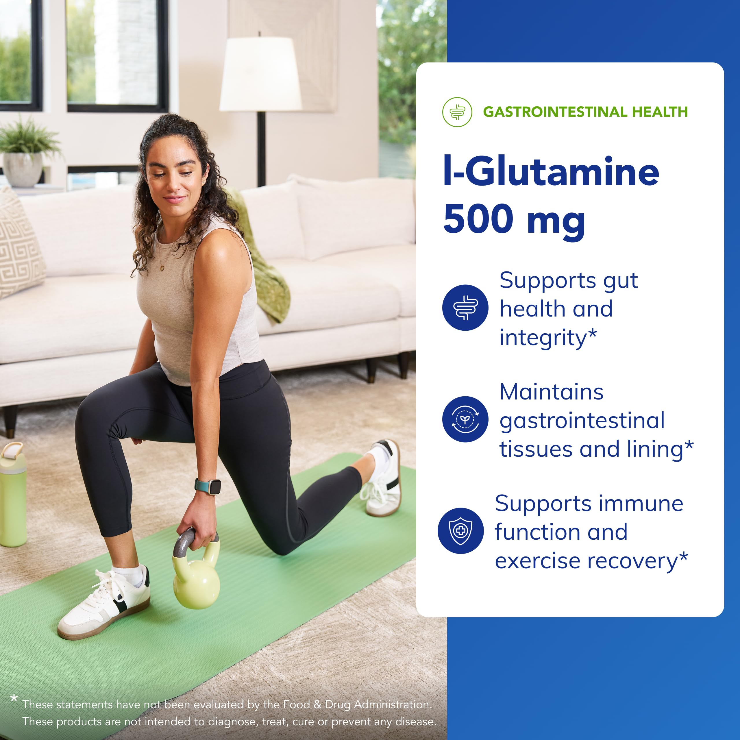 Pure Encapsulations L-Glutamine scoop dispensing for easy daily dosing.