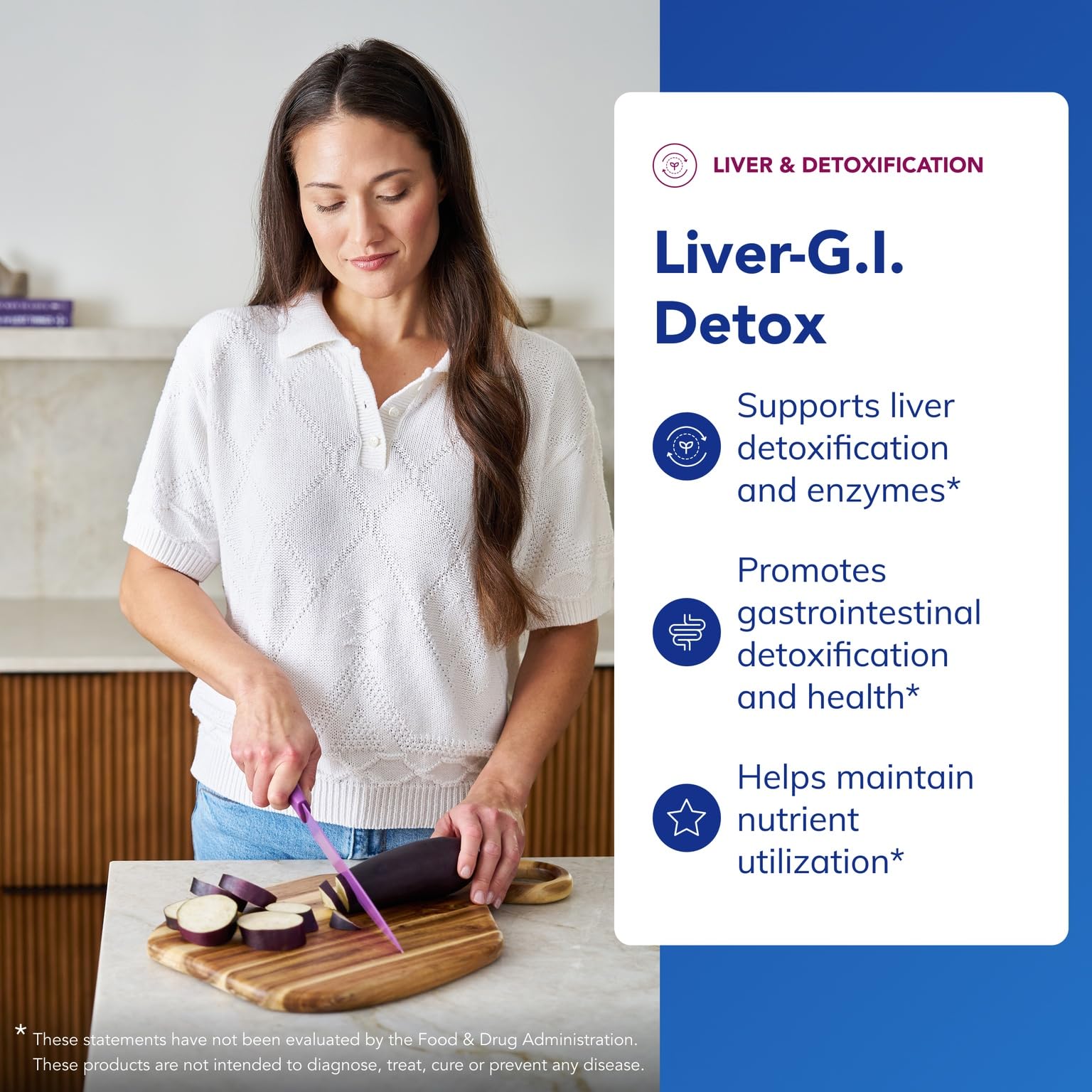 Pure Encapsulations Liver-G.I. Detox label close-up with ingredient highlights