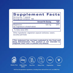 Close-up of Pure Encapsulations magnesium capsules for easy daily intake