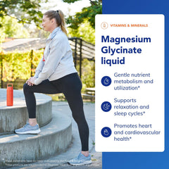 Pure Encapsulations Magnesium Glycinate Liquid label highlights 165 mg per serving.