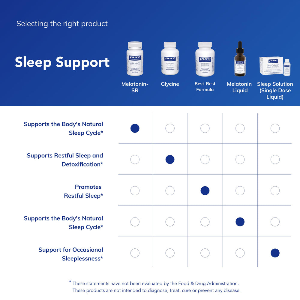 Pure Encapsulations Melatonin-SR ingredient panel notes vegan and gluten-free formulation.