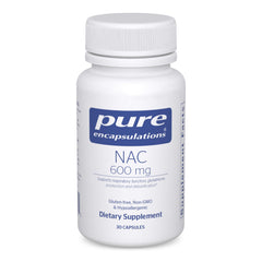 Pure Encapsulations NAC 600 mg bottle for daily lung and immune support.