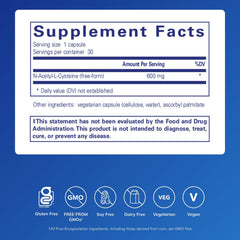 NAC capsules close-up highlighting easy, convenient daily supplementation.