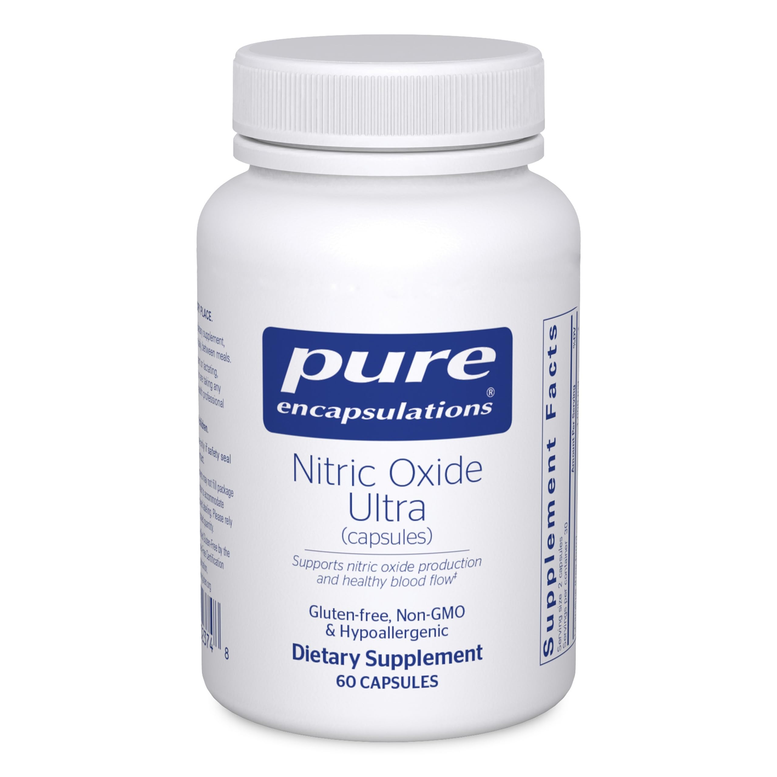 Pure Encapsulations Nitric Oxide Ultra bottle pour supports healthy blood flow