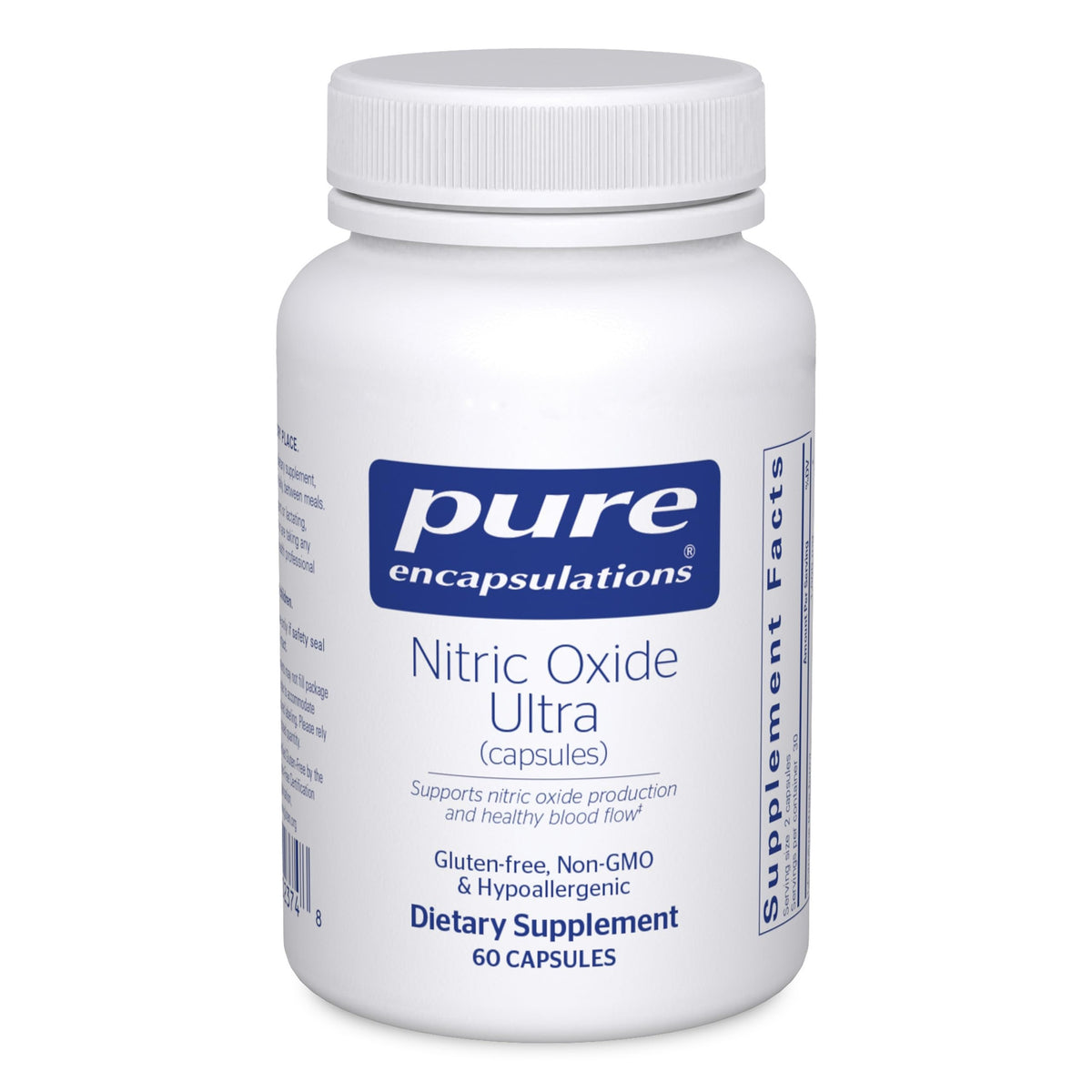 Pure Encapsulations Nitric Oxide Ultra bottle pour supports healthy blood flow