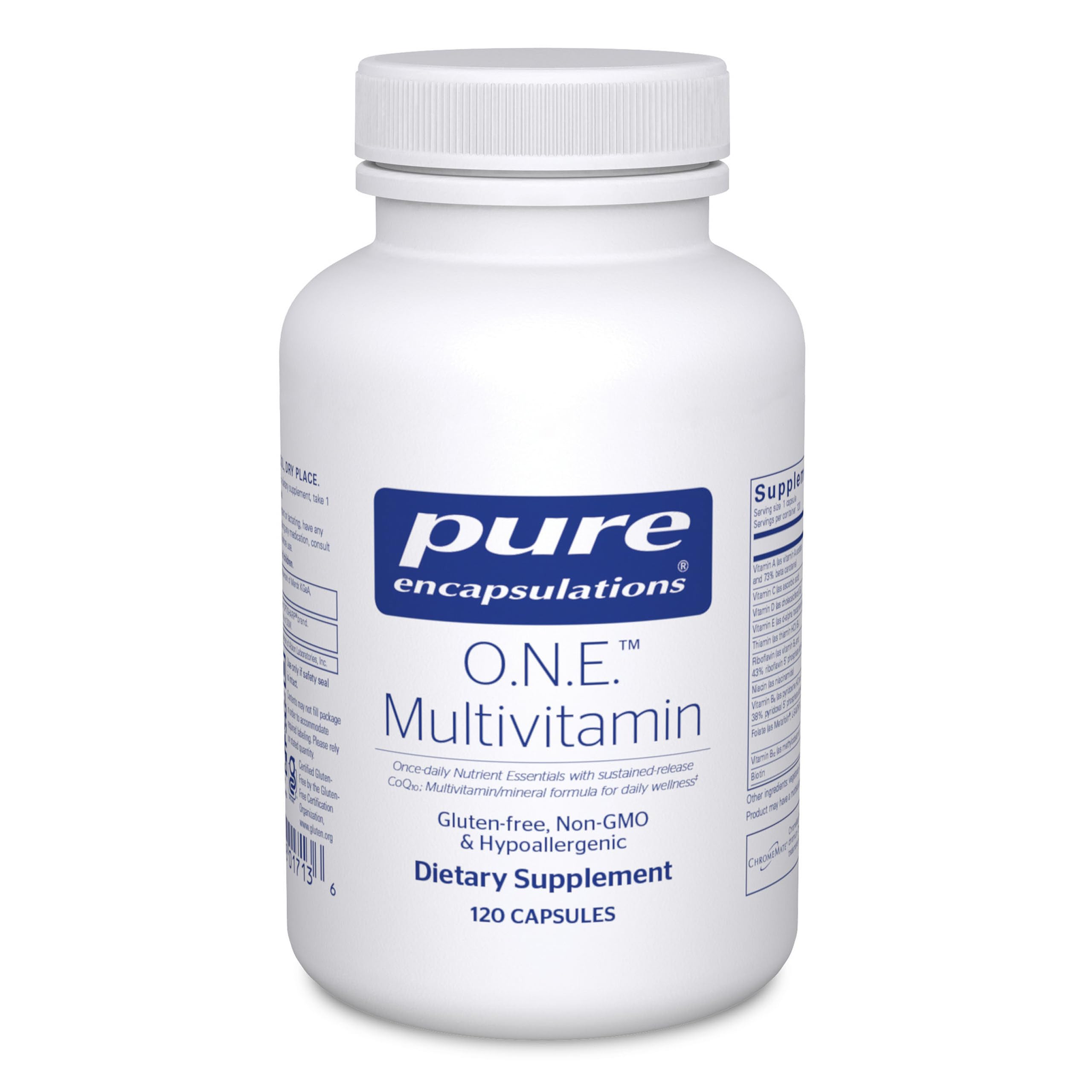 Pure Encapsulations O.N.E. multivitamin bottle for daily immune and cognitive support