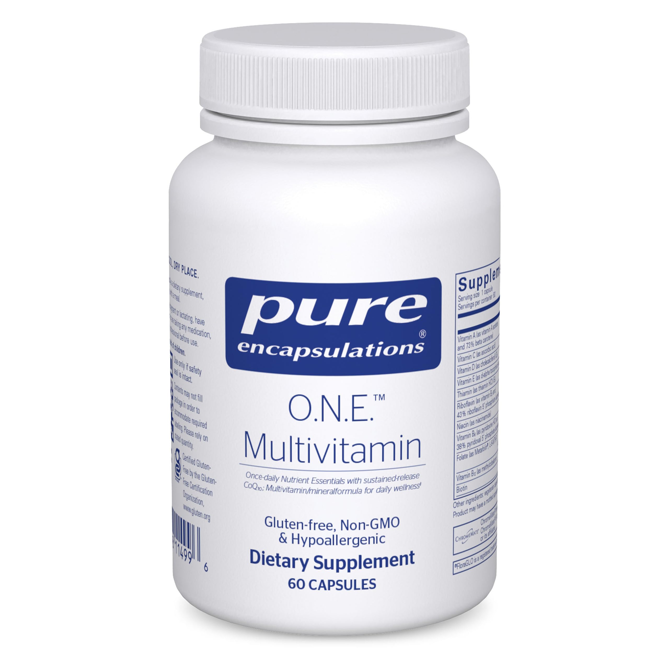 Pure Encapsulations O.N.E. Multivitamin bottle for daily wellness support.