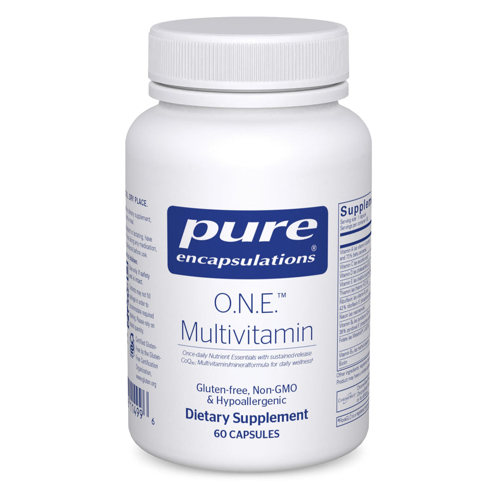 Pure Encapsulations O.N.E. Multivitamin bottle for daily wellness support.