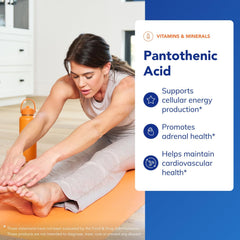 Pantothenic Acid label view highlighting clean, allergen-free formulation by Pure Encapsulations.