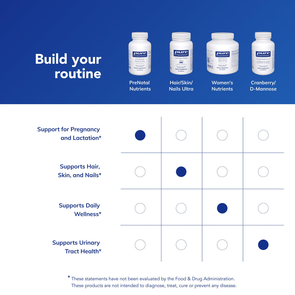 Pure Encapsulations PreNatal gluten-free label, allergen-conscious prenatal option