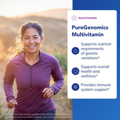 Pure Encapsulations PureGenomics Multivitamin capsules closeup shows hypoallergenic formula for sensitive users