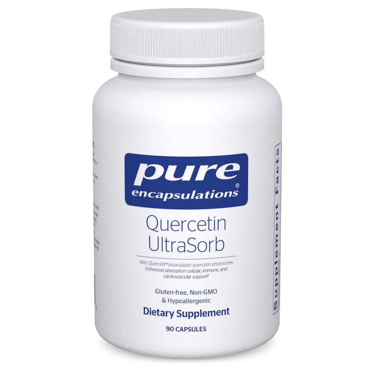 Pure Encapsulations Quercetin UltraSorb bottle front supports antioxidant activity