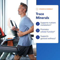 Pure Encapsulations Trace Minerals label detail emphasizes allergen-free formula.