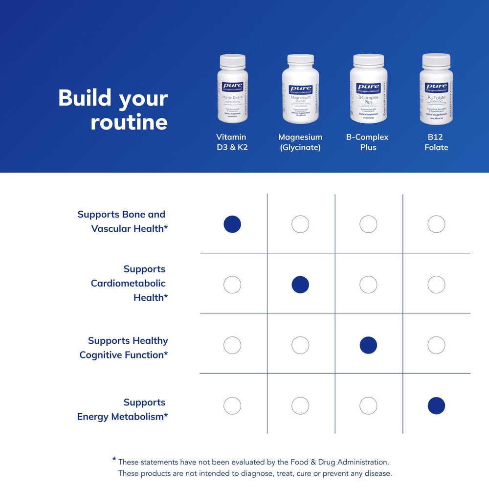 Pure Encapsulations Vitamin D3 & K2 allergen-free label closeup highlighting safe-choice formulation