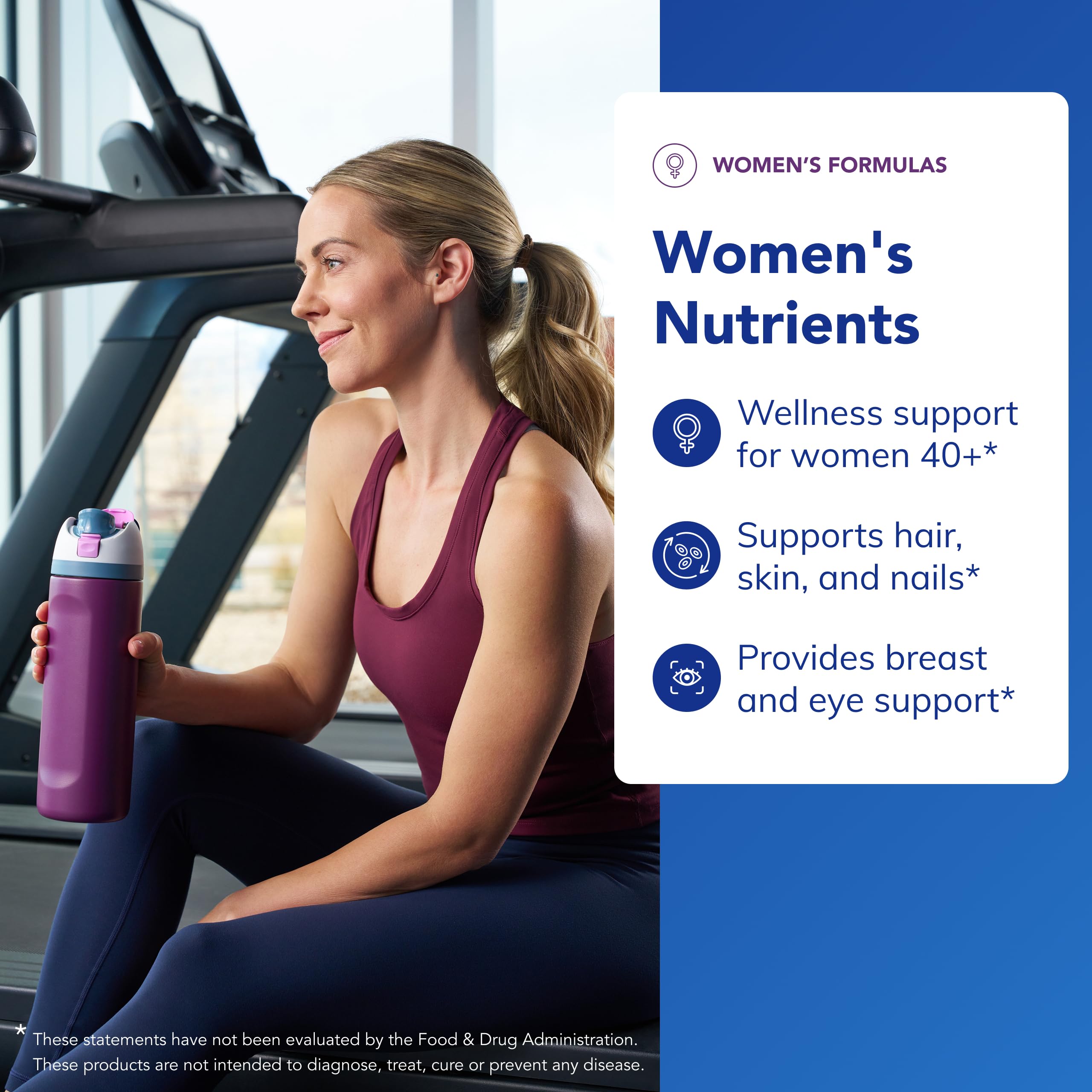 Pure Encapsulations Women's Nutrients 40+ label closeup with Metafolin L-5-MTHF.