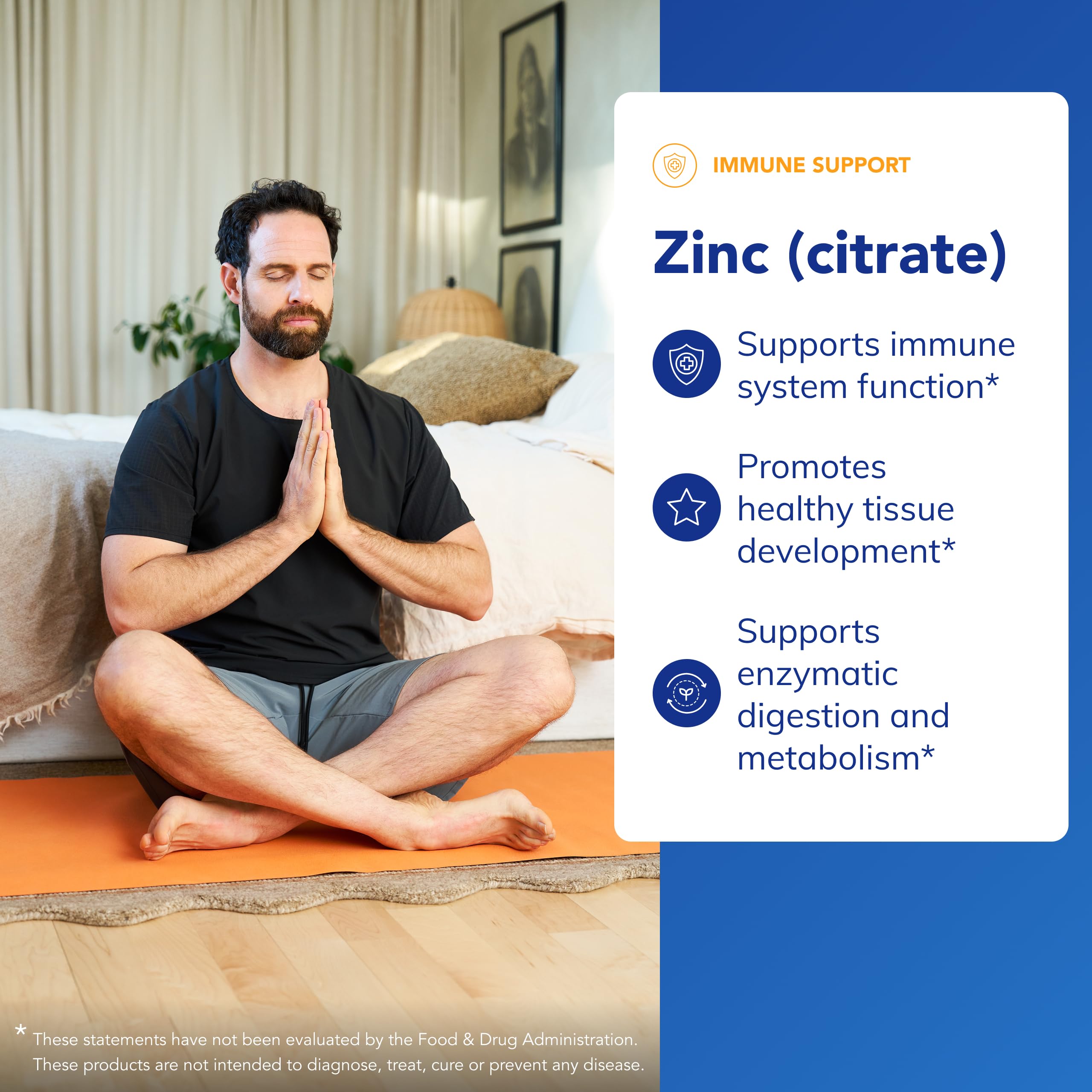 Pure Encapsulations Zinc citrate label showing vegan, non-GMO, gluten-free features