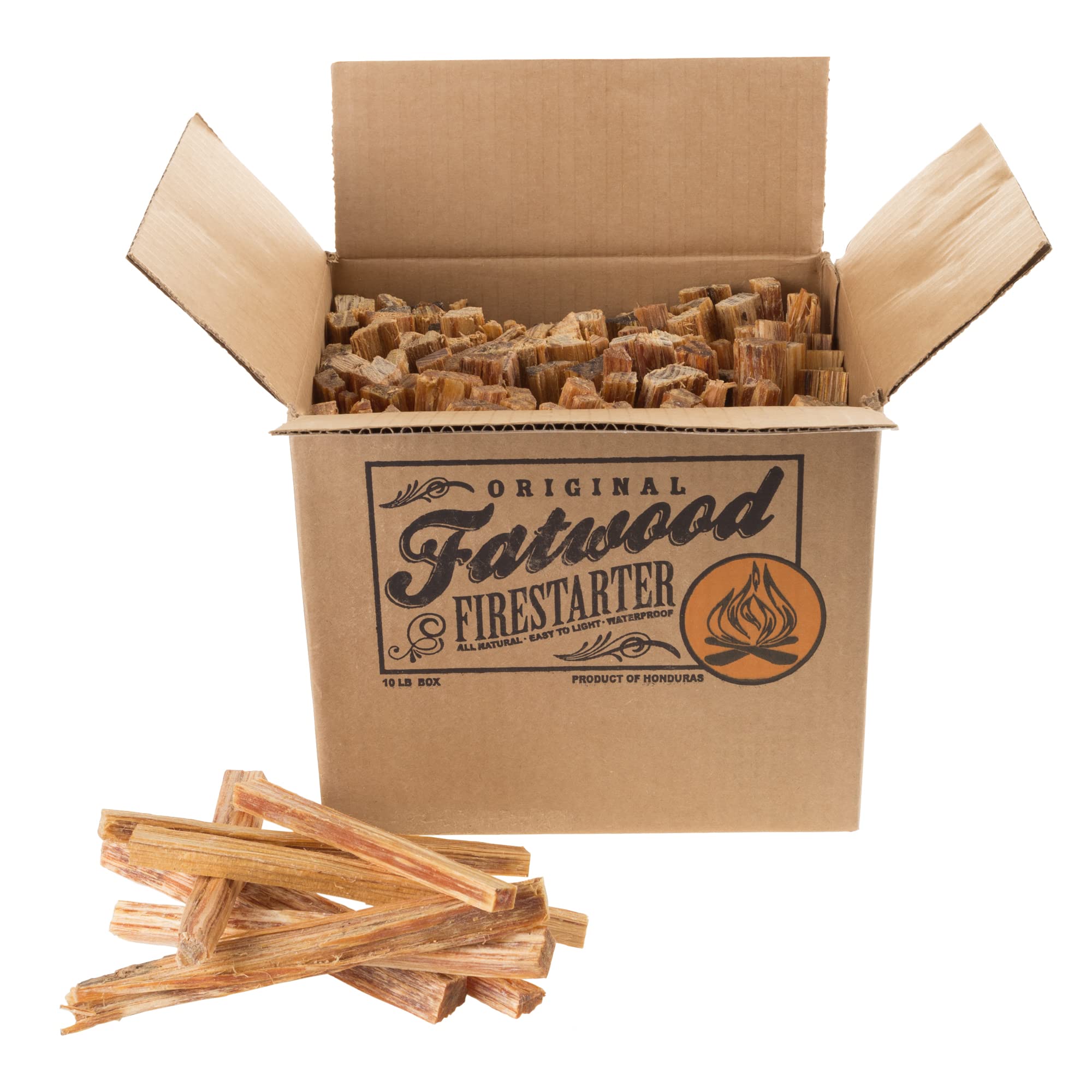 Pure Garden Fatwood firestarter sticks 10lb box ready for quick fires