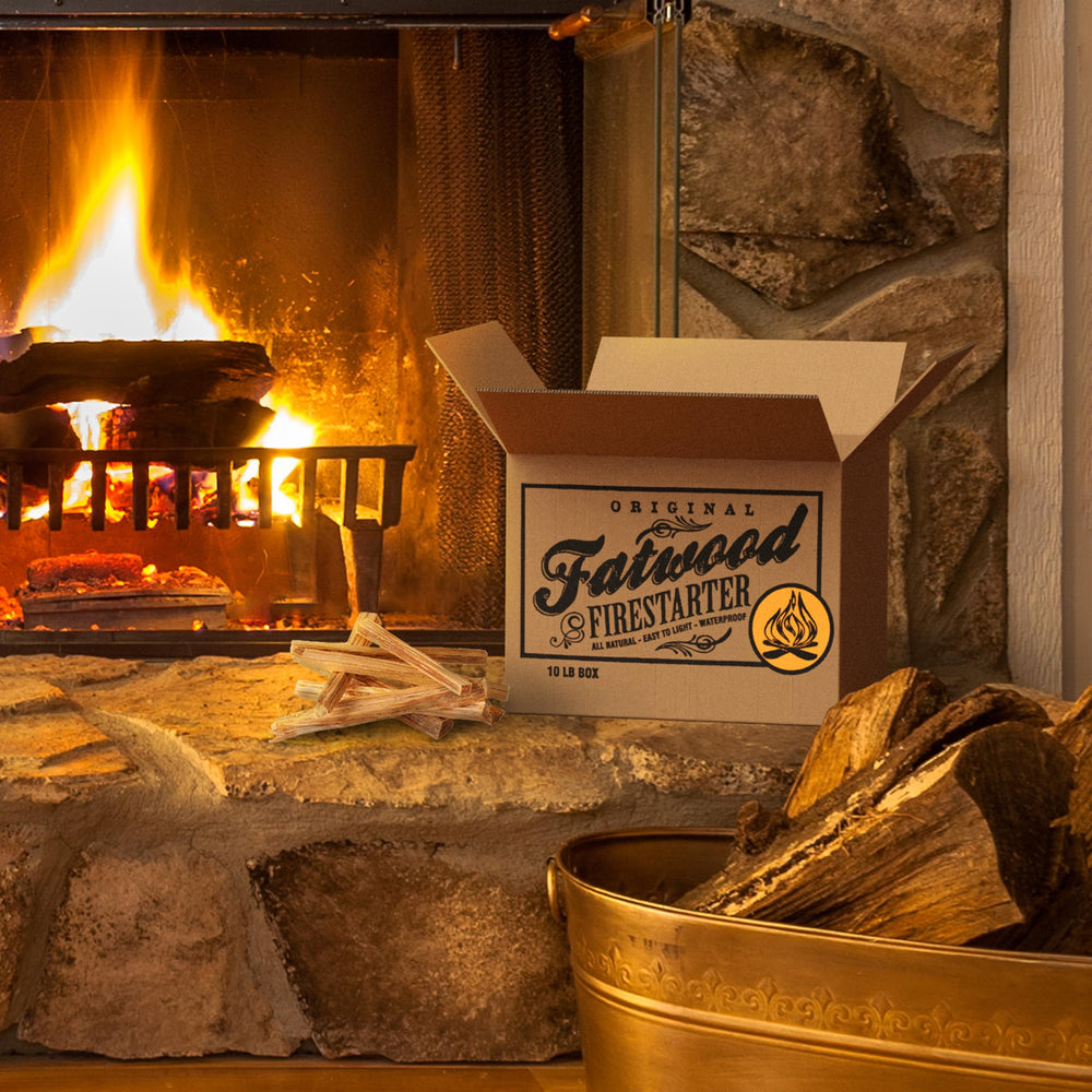 Pure Garden firestarter sticks used to light indoor fireplace