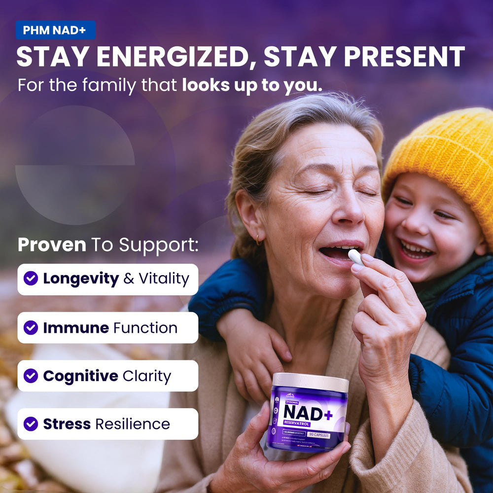 Stacks of capsules indicate a 1.5-month supply.