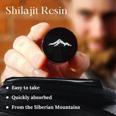 Pure Himalayan Shilajit resin dissolving in water with a golden hue