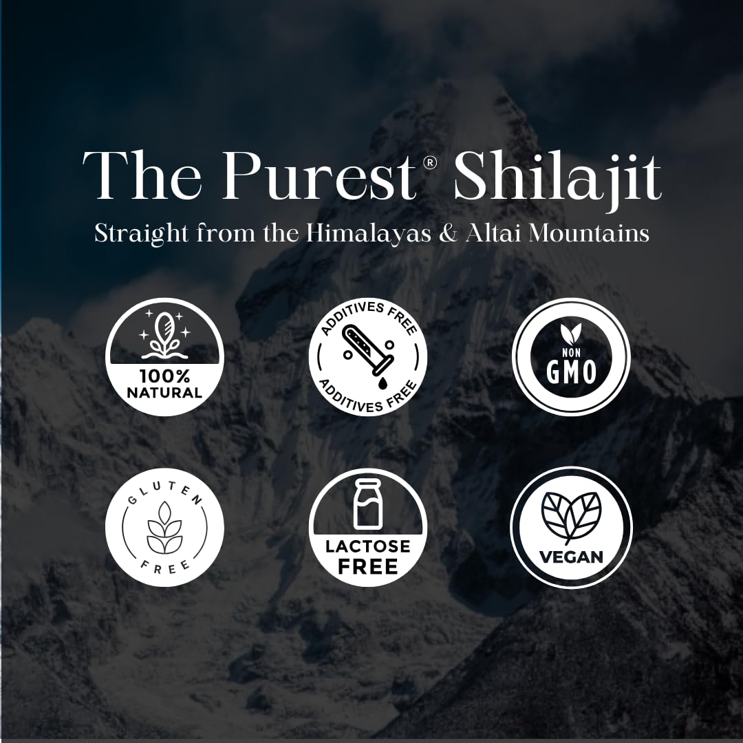 Pure Himalayan Shilajit resin glass bottle packaging protecting freshness