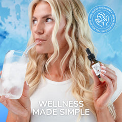 Pour Pure Inventions Coconut Water Infusion Drops into water for a refreshing coconut flavor.