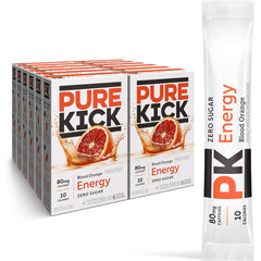 Pure Kick Blood Orange box with 72 sticks, vitamin packed, sugar-free energy.