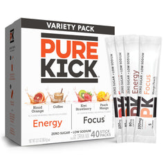 PURE KICK Blood Orange drink mix pack shot for on-the-go energy.