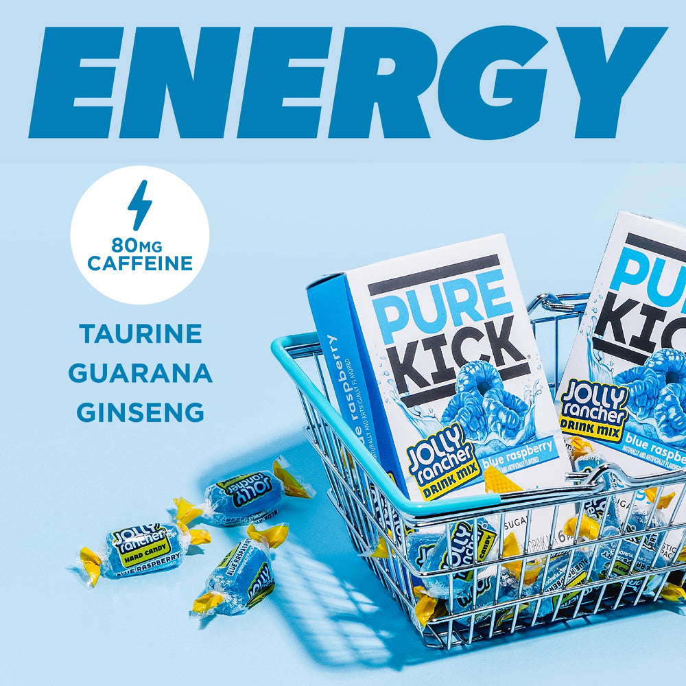 Box of 72 Pure Kick packets displayed for on-the-go energy.