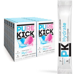 Pure Kick Hydration Cotton Candy packet for on the go zero sugar flavor
