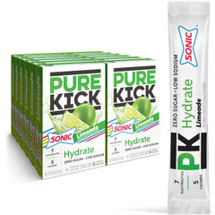 Pure Kick hydration singles to go packet dissolving in water for quick energy