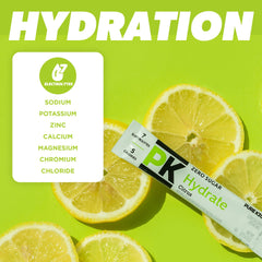 Pure Kick Hydration Citrus dissolving in water for crisp flavor