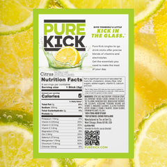 Pure Kick Hydration Citrus packet open ready to mix fast