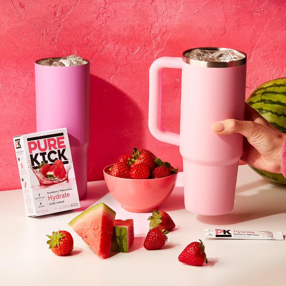 Pure Kick Hydration box showing six packets for daily use