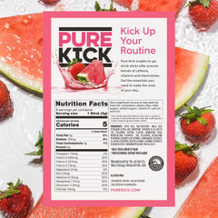 Pouring Pure Kick hydration into a bottle for flavorful refreshment
