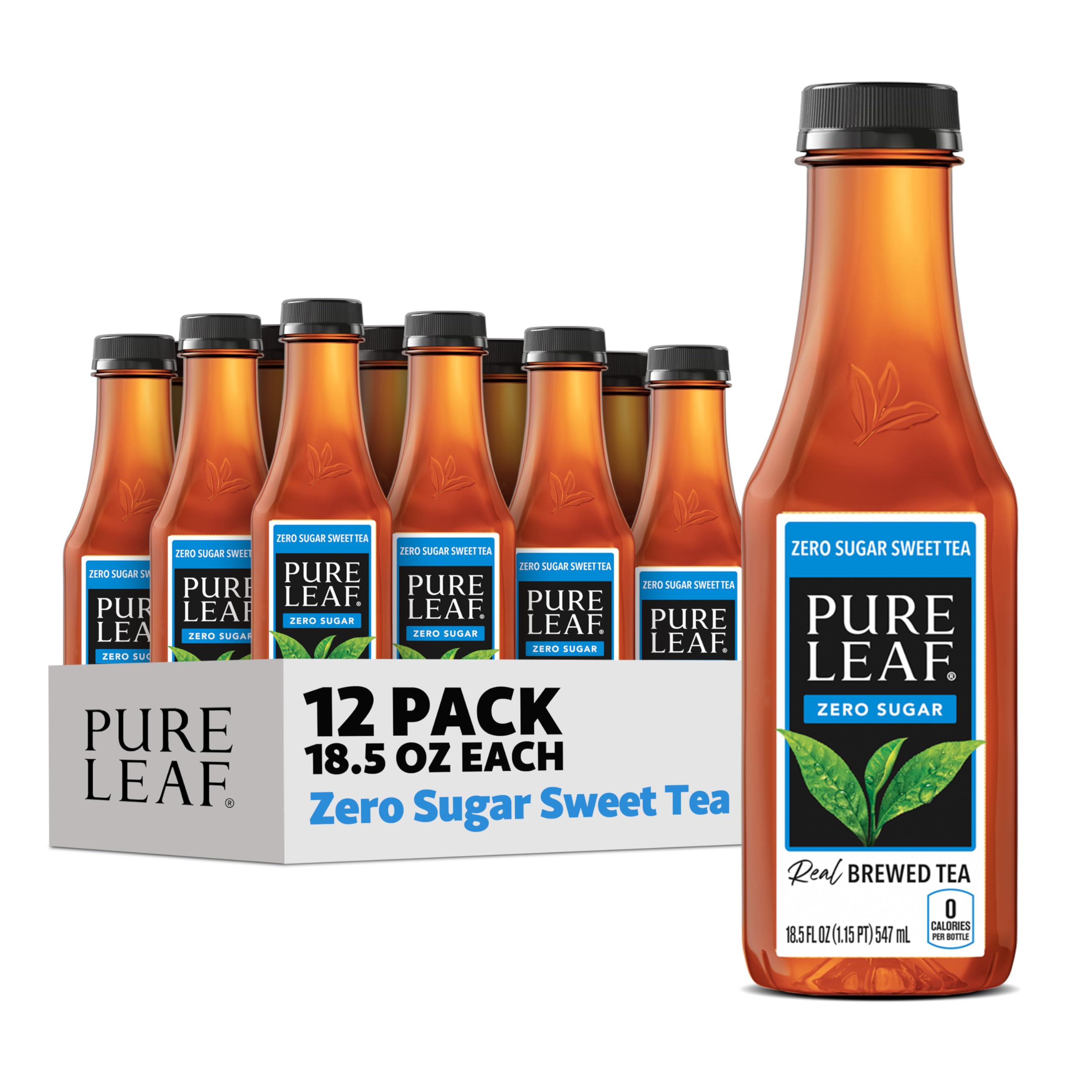 Pure Leaf Zero Sugar Iced Tea bottle — refreshingly real brew with zero calories.