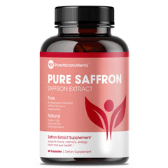 Pure Micronutrients saffron capsules in blister pack supporting mood and energy