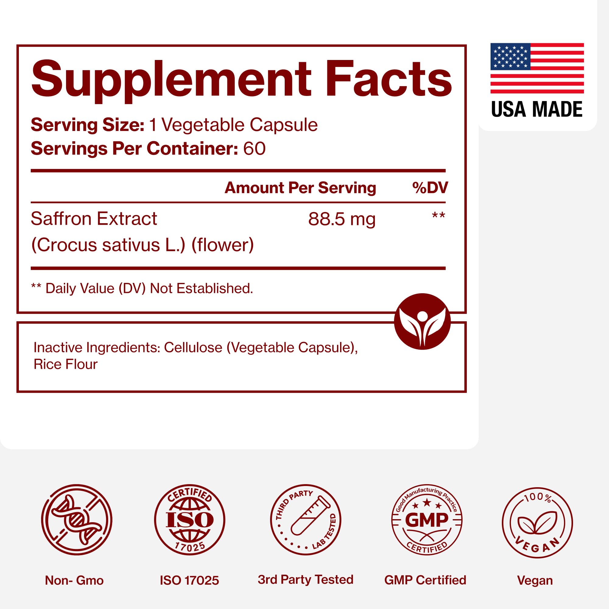Pure Micronutrients saffron heart health and antioxidant support