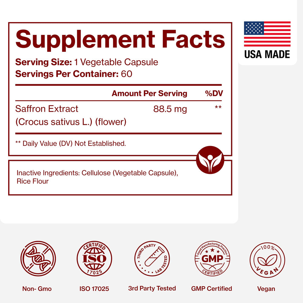 Pure Micronutrients saffron heart health and antioxidant support