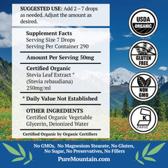 Coffee use: Pure Mountain Botanicals Stevia Drops enhances flavor without calories.